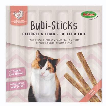 Picture of Bubimex Cats Treats Chicken & Liver Sticks pkt of 6